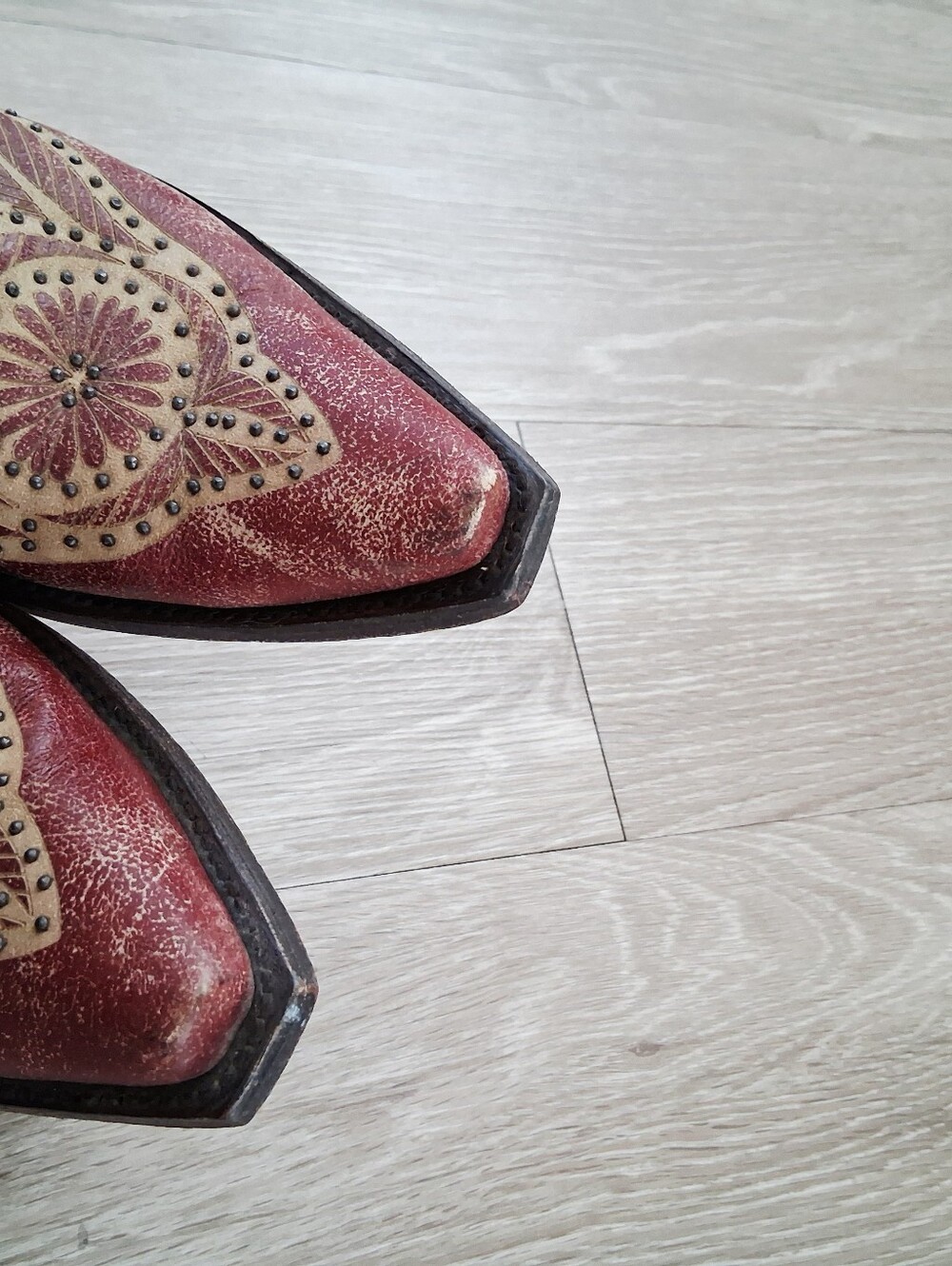 Old Gringo Valentine Dion Boots 2775 Red Distressed Leather Studded Floral - Picture 12 of 16